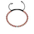 Rhodonit | 925er Sterlingsilber | Makramee-Armband mit Fokus-Edelstein